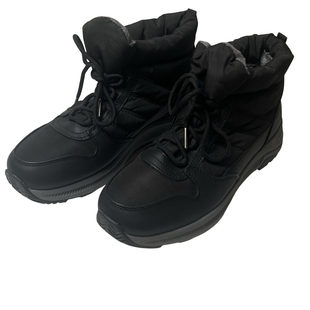 Eddie Bauer Women's Black Balasana Quilted Upper Lightweight Winter Boot  Size 9
